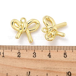 ラックメッキ合金ペンダント  ちょう結びのチャーム  ゴールドカラー  15.5x19.5x6mm  穴：1.8mm&nbsp;PALLOY-I221-07G
