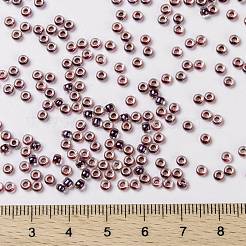 MIYUKIラウンドロカイユビーズ  日本製シードビーズ  8/0  （rr3208)マジックパープルクランベリーライニングクリスタル  3mm  穴：1mm  約422~455個/10g&nbsp;X-SEED-G008-RR3208