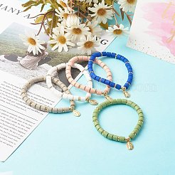 Handmade Polymer Clay Beads  Stretch Bracelets&nbsp;BJEW-JB06551