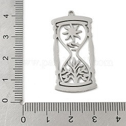 304ステンレスペンダント  砂時計  ステンレス鋼色  38x18.5x1.5mm  穴：1.5mm&nbsp;STAS-G355-13P
