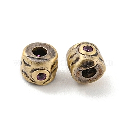 Rack Plating Brass Micro Pave Cubic Zirconia Beads&nbsp;KK-C038-09AG