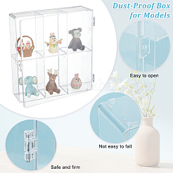 6 Grids Plastic Model Organizer Display Case&nbsp;AJEW-WH0472-76