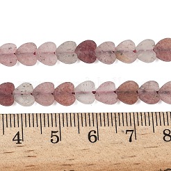 天然石ストロベリークォーツビーズ連売り  艶消し  ハート  6x6.5x2.5mm  穴：0.8mm  約75~76個/連  15.12''~15.16''（38.4~38.5センチメートル）&nbsp;G-A272-A01-03