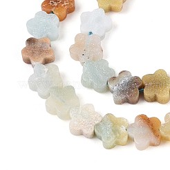 天然フラワーアマゾナイトビーズ連売り  スター  5.5~6x6~6.5x2~3mm  穴：0.7~0.8mm  約63~65個/連  14.76~15.16インチ（37.5~38.5cm）&nbsp;G-N257-24A-07