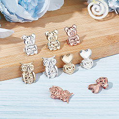 15 Pairs 15 Style Brass Friction Ear Nuts&nbsp;KK-AR0002-92