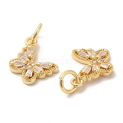 Rack Plating Brass Micro Pave Cubic Zirconia Charms&nbsp;KK-F851-05G