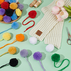 30Pcs 10 Colors Polyester Pompom Ball&nbsp;DIY-BC0016-45