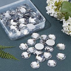 80Pcs Imitation Taiwan Acrylic Rhinestone Flat Back Cabochons&nbsp;GACR-FG0001-09