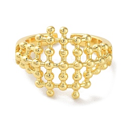 Brass Open Cuff Rings for Women&nbsp;RJEW-E292-02G