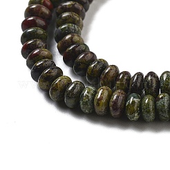 天然石ドラゴンブラッドビーズ連売り  ロンデル  4~4.5x2~2.5mm  穴：1mm  約157~162個/連  15.16~15.55''（38.5~39.5センチメートル）&nbsp;G-K343-C22-01