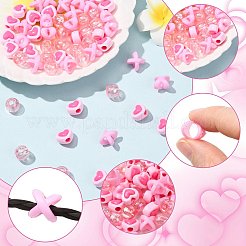 アクリルヘアコイルカフス  ヘアドレッドヘアジュエリー  ピンク  12x10mm&nbsp;FIND-FZC0005-004A-01