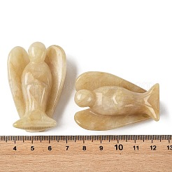 天然のレッドアベンチュリンで彫刻された天使の置物  自宅オフィスのデスクトップの風水の装飾品  18.5~20x29~35x49~51mm&nbsp;GG-CBA9C2C-A27