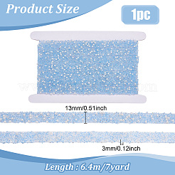 1 Roll Resin Rhinestone with Plastic Imitation Pearl Beaded Trim&nbsp;DIY-BC0015-57A