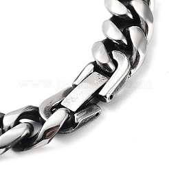 変色しない304ステンレススチール製キューバンリンクチェーンブレスレット（男性用）  ステンレス鋼色  8-1/4インチ（21.1cm）&nbsp;BJEW-D031-04P