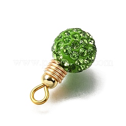 8Pcs Handmade Polymer Clay Pave Rhinestone Pendants&nbsp;PALLOY-JF04430-02