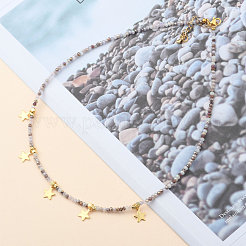 Star Pendant Necklaces&nbsp;NJEW-JN03074-01
