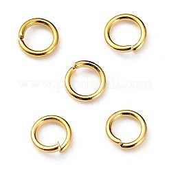 304ステンレススチール丸カン  オープン丸カン  ゴールドカラー  5x0.6mm  22ゲージ  内径：3.8mm&nbsp;STAS-D448-095G-5mm
