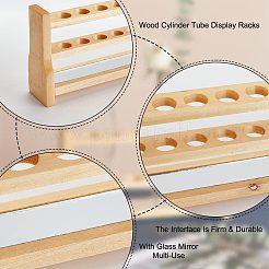 Wood Multi-Use Colorimetrical Cylinder Tube Display Racks&nbsp;ODIS-WH0029-69C