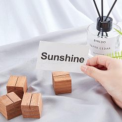 松材名刺ディスプレイフレーム  正方形  サドルブラウン  3x3x3cm&nbsp;ODIS-WH0010-24