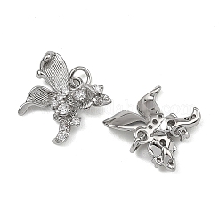 SHEGRACE Brass Pave Clear Cubic Zirconia Pendants&nbsp;XGRQ4D807-657P