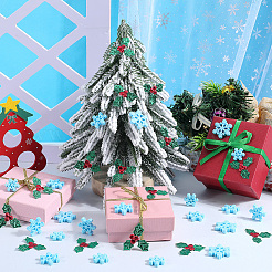 160Pcs 4 Styles Christmas Theme Opaque Resin Cabochons&nbsp;RESI-SC0005-80B