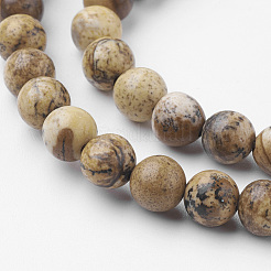 Natural Picture Jasper Bead Strands&nbsp;G-G735-16-6mm