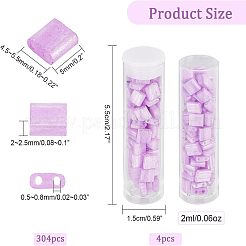 304Pcs 2-Hole Glass Seed Beads&nbsp;SEED-NB0001-70