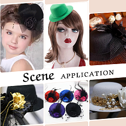 12Pcs 3 Styles EVA Cloth Mini Hat Fascinator Base&nbsp;AJEW-BC0007-02
