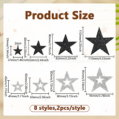 8 Styles Star Hotfix Resin Rhinestone Iron on Patches&nbsp;PATC-FG0002-27