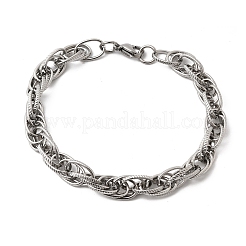 201 Stainless Steel Rope Chain Bracelets for Men&nbsp;STAS-T077-10P