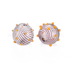 Transparent Handmade Blown Glass Globe Beads&nbsp;GLAA-T012-15