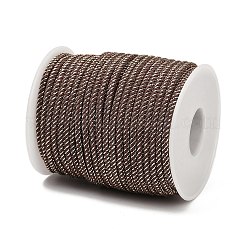 ナイロン編組コード  ミランコード／メタリック糸を撚り合わせたもの  キャメル  3mm  約21.87ヤード（20m）/ロール&nbsp;NWIR-C004-03K