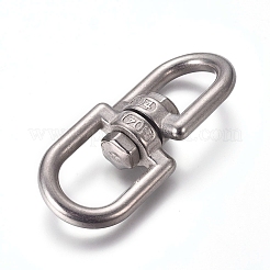 304ステンレススチール製ダブルアイスイベルクラスプ  スイベルスナップフック  ステンレス鋼色  85x35x17.5mm&nbsp;LS-STAS-WH0014-40
