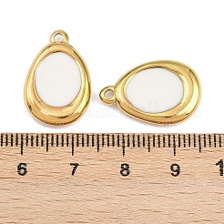 304ステンレススチールエナメルペンダント  イオンプレーティング  ゴールドカラー  ティアドロップ  20.5x13.5x3.5mm  穴：1.8mm&nbsp;STAS-Z166-20D-02