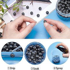Electroplated Natural Lava Rock Beads&nbsp;G-NB0001-91B