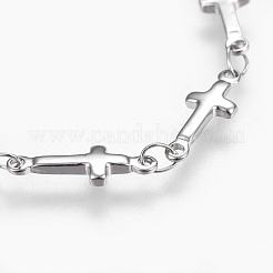 Tarnish Resistant 304 Stainless Steel Link Chain Bracelets&nbsp;BJEW-P239-07