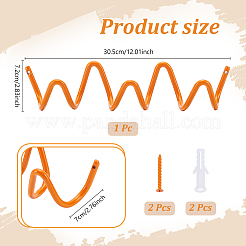 Wave Shaped Iron Wall Mount Coat Rack&nbsp;AJEW-WH0481-787