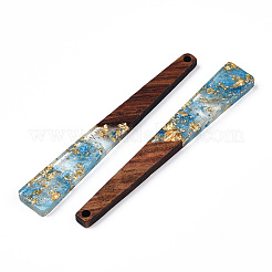 Transparent Resin & Walnut Wood Big Pendants&nbsp;RESI-N039-68H