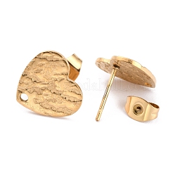 Ion Plating(IP) 304 Stainless Steel Stud Earring Findings&nbsp;EJEW-O104-09G
