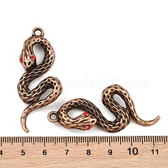 Alloy Burgundy Rhinestone Big Pendants&nbsp;AL-CBA2376-32R