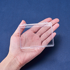 クリアプラスチックビーズ収納ケース  直方体の  透明  9.3x6.8x1.6cm  8個/セット&nbsp;CON-BC0004-56