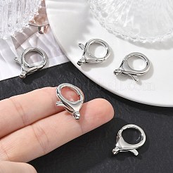 シェグレース 真鍮製ロブスタークラスプ  カドミウムフリーと鉛フリー＆ニッケルフリー  プラチナ  24x19x5mm  穴：2mm&nbsp;XGRQ7M672-980P