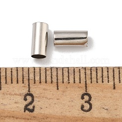 真鍮製チューブビーズ  カドミウムフリー＆鉛フリー  プラチナ  6x2.7mm  穴：2.2mm&nbsp;KK-B120-03D-P