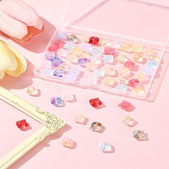 60Pcs Transparent Spray Paint Glass Beads&nbsp;GLAA-FS0002-10