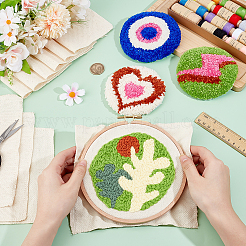 リネンの刺繍布  長方形  アンティークホワイト  190x205~210x0.8mm&nbsp;LS-DIY-WH0110-24