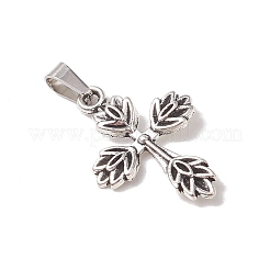 合金のチベット風チャーム  クロスチャーム  アンティークシルバー  19.5~25x11~14x2~3mm  穴：5x3mm&nbsp;PALLOY-JF05074