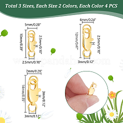 24Pcs 6 Styles Brass Lobster Claw Clasps&nbsp;FIND-PH0018-74