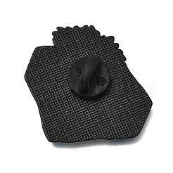 氷の塊とひまわりのエナメルピン  バックパックや衣類用の黒色合金製ラペルピンバック  グリーン  29x26mm&nbsp;JEWB-Z052-01EB-02