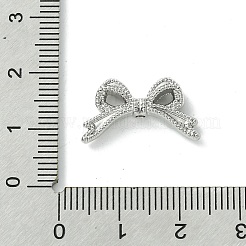 合金ビーズ  蝶結び  プラチナ  11x19x4.5mm  穴：1.6mm&nbsp;FIND-Z045-11P