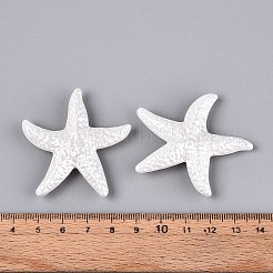 ABSプラスチックパール調ペンダント  ヒトデ  乳白色  48~48.5x45.5~46x9.5~10mm  穴：1.2mm  約101個/500g&nbsp;KY-T041-17